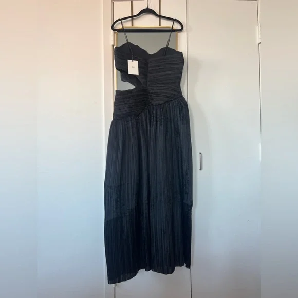 chinese dress ladies Elations Knit Maxi Dress-BLACK / XXS
